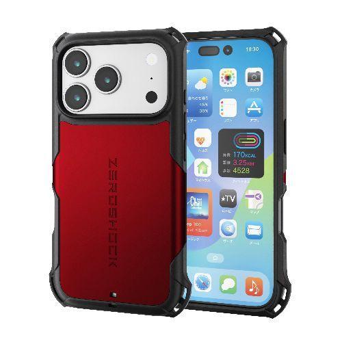 エレコム(ELECOM) PM-A25CZERORD レッド iPhone17 Pro ケース ハイ...