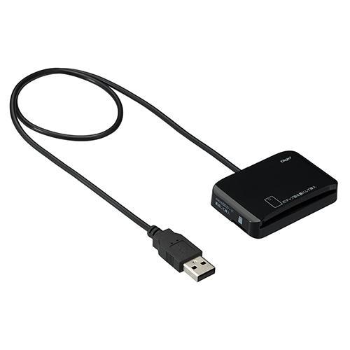 ナカバヤシ CRW-ICMSD77BK ブラック マイナンバーカード対応 micoroSDカードリー...