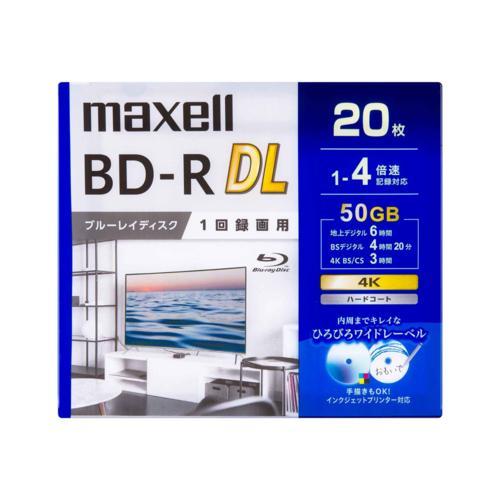 マクセル(maxell) BRV50WPG20S 録画用 BD-R ブルーレイディスク DL 50G...