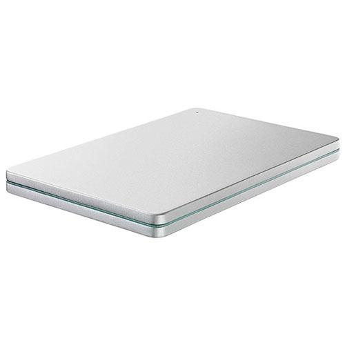 IODATA(アイ・オー・データ) HDPX-UTS1S Silver×Green ポータブルHDD...