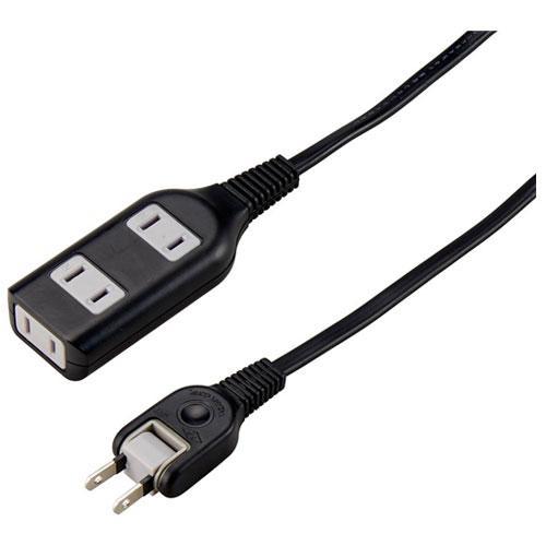 ヤザワ Y02S3005BK ブラック 耐トラ付タップ 3個口 上挿し2・横挿し1 0.5m