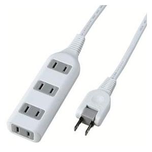 ヤザワ Y02S402WH ホワイト 耐トラ付タップ4個口2m 上挿し3・横挿し1