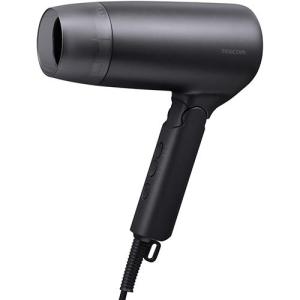 テスコム(TESCOM) TD626A-K ブラック 海外対応 ドライヤー 速乾 大風量 自動電圧切替 100-240V Cタイプ変換プラグ付 折りたたみ プロテクトイオン