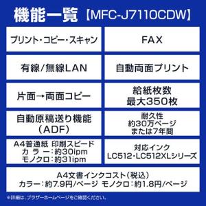 ブラザー(brother) MFC-J7110...の詳細画像2
