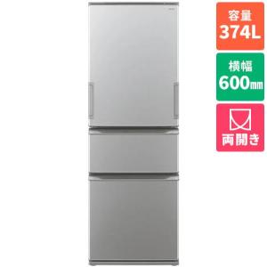 シャープ 冷蔵庫 374L 左右付替 3ドア 幅60cm 循環プラズマクラスター