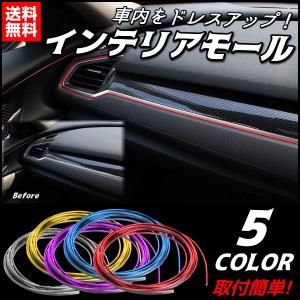 車 モール 汎用 取り付け セット カラーモール スリム 5...