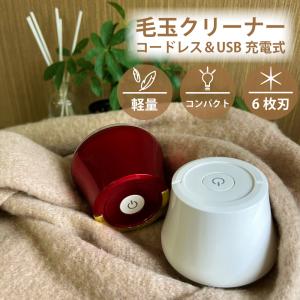 毛玉取り 電動 毛玉取り器 6枚刃 USB 充電式 強力 コードレス 軽量 小型 コンパクト 毛玉取り機 生地を傷めない 替え刃付き 毛玉とり 毛玉カッター 安全機能付き