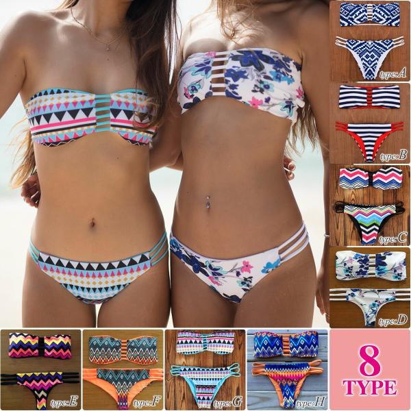水着 ビキニ レディース ビキニ バンドゥ ネイティブ柄 ブラジリアンセクシー