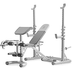 Gold's Gym XRS 20 Adjustable Olympic Workout Bench with Squat Rack, Leg Ext