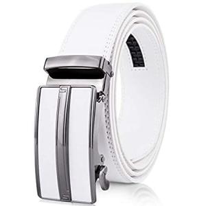 Leather Ratchet Belts For Men - Mens Belt With Automatic Sliding Buckle For