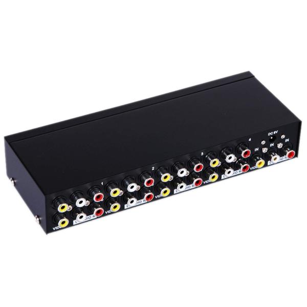 ES-Tune AV分配器 RCA スプリッター 1入力8出力 映像 音声同時分配 コンポジット対応...