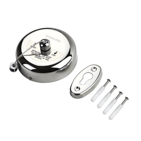 LUCKYBEE 物干し 2.8m 洗濯ロープ ワイヤー 室内 部屋 自動 巻き取り 収納式 自由伸...