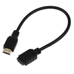 Turnwin HDMI 延長ケーブル ファイヤーTVスティックに対応 金メッキ 30CM (タイプAオス - タイプAメス) ブラック｜onetoday