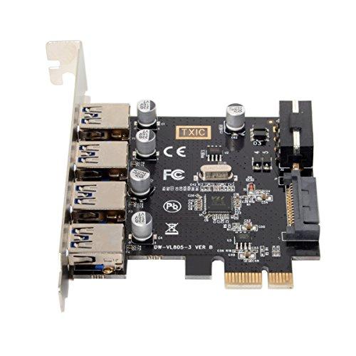cablecc U3-038 4ポート PCI-E - USB 3.0 HUB PCI Expres...