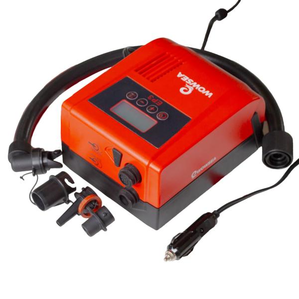 WOWSEA 電動エアーポンプ 12V 空気入れ&amp;空気抜き 両対応 インフレータブルSUP用 電動空...