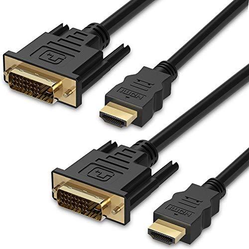 Fosmon (1.8m x 2本) HDMI⇔DVI 高速 双方向伝送 変換 ケーブル【HDMI ...