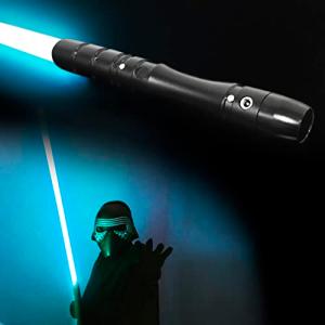 YDDSABER ライトセーバー LEDブレード メタルヒルト フォースFX ライトセーバー 効果音 センサー搭載 充電式ライトアップソード (ブラッ｜onetoday