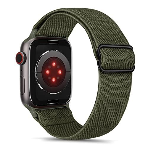 弾性スポーツソロループ コンパチブル Apple Watch バンド41mm 40mm 38mm、ナ...