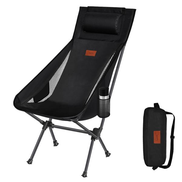 DesertFox アウトドアチェア 折りたたみ 枕付き 超軽量 【独自開発のカップホルダー】 【耐...