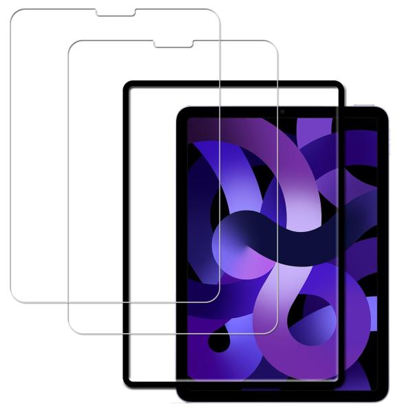 【2枚セット】ガイド枠付き KPNS 日本素材製 強化ガラス iPad Pro 11 第4世代 M2...