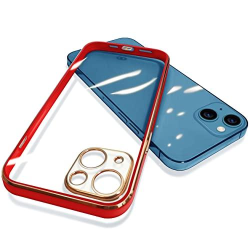 iPhone13 ケース クリア カバー 耐衝撃 TPU ゴールド? 全面保護カバー カメラ保護 カ...