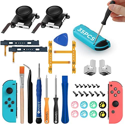 GeeRic 【35in1交換部品全て揃え】 Switch 修理キット Switch joycon ...