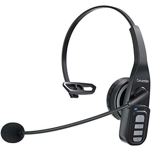 Conambo JBT900 Bluetooth 5.0 ヘッドセット 片耳 左右耳兼用マイク付き ...