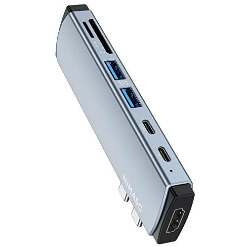 NIMASO MacBook用?Macbook ハブ?7-in-2 USB-C PD メディア ハブ...