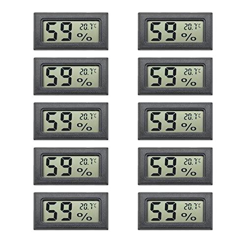 8PCS デジタル温湿度計,小型 LCD湿度計温度計,埋め込まれる湿気の温度のテスター,電池が付いて...