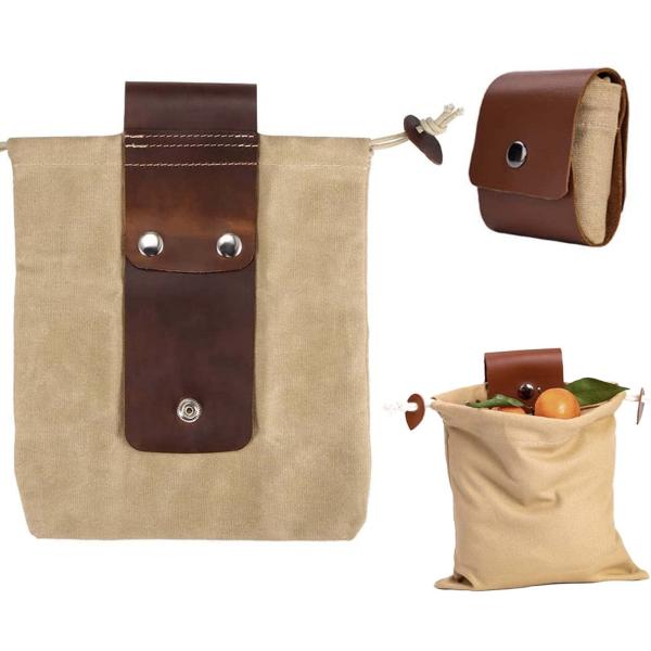 釘袋 腰袋 工具入れ ダンプポーチ 折りたたみ式ユーティリティダンプポーチ屋外用ポータブルフルーツピ...