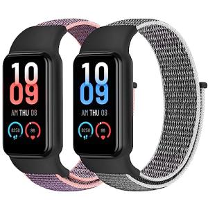 [Bcuckood] ナイロンバンド Amazfit Band 7 ストラップのみに対応 調節可能で快適なナイロンスポーツ交換用ストラップ レディース