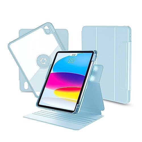 nimin iPad 10世代 ケース 2022 10.9インチ 360度回転 マグネットス吸着式 ...