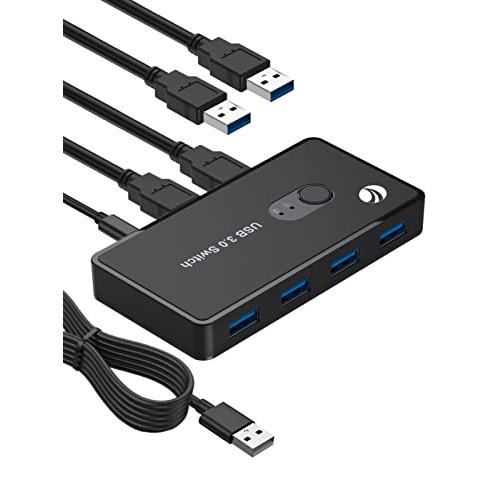 「VCOM 専門店」USB 3.0 切替器 PC2台用 USB3.0ポート*4 USB 切り替え ス...