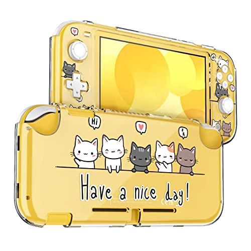 DLseego 猫 Switch Lite用 ケース クリアケース ニンテンドースイッチライト カバ...