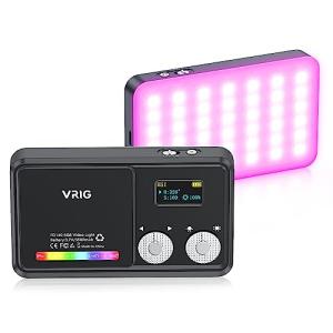 VRIG RGB撮影ライト LEDビデオライト 撮影用ライト 20種FX光効果モード 360°フルカラー 2500K-9000K 超高輝度 明るさ調整｜onetoday