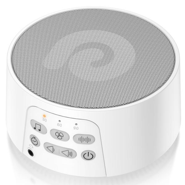 Dreamegg ホワイトノイズマシン バッテリー内蔵 29種癒し音 無段階音量調節 イヤホン対応 ...