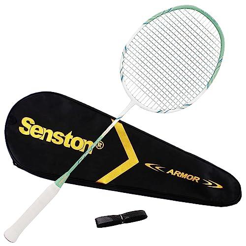 Senston バドミントンラケット、4Uフェザーラケット、プロ試合訓練100%オールカーボンフェザ...