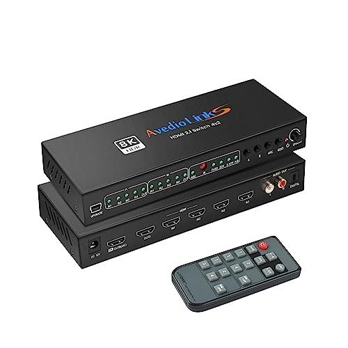 avedio links 8K HDMI2.1マトリックス4入力2出力 4K120Hz HDMI切替...