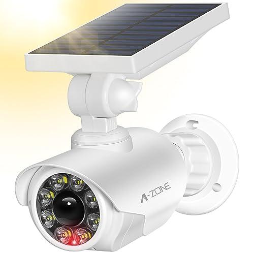 A-ZONE ソーラーライト 人感 センサーライト 屋外 ソーラー 8枚LED 防犯カメラ型 屋外 ...