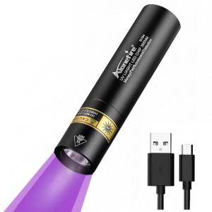 Alonefire SV94 3W 紫外線 ブラックライト 強力 小型 UV LED ライト 波長365nm USB充電式 アニサキスライト ウッド灯｜onetoday