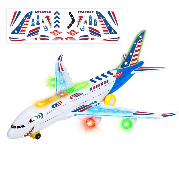 Hymaz 子供おもちゃ 飛行機 エアプレーングッズ プレーン模型 おもちゃ ledライト サウンド...