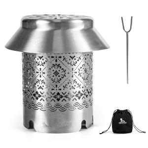 ヒーターアタッチメント キャンプ ストーブ ストーブヒーター 暖房用品 オリジナル光熱反射システム 二重構造 遠赤外線 防寒 湯沸し 取り外し用フック