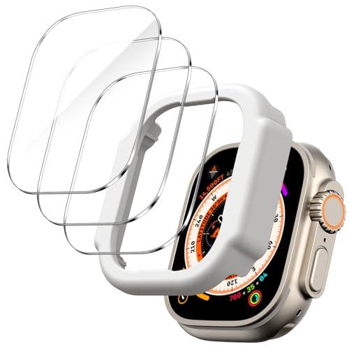 JETech Apple Watch Ultra 3/2/1 49mm用 液晶保護フィルム ガイド枠...