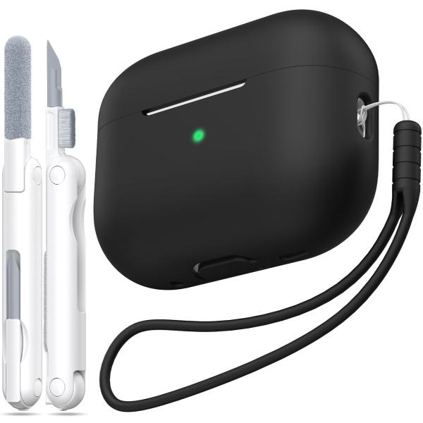 AirPods Pro 第2世代ケースカバー、ミリタリーグレードの落下防止ソフトシリコン製衝撃吸収A...