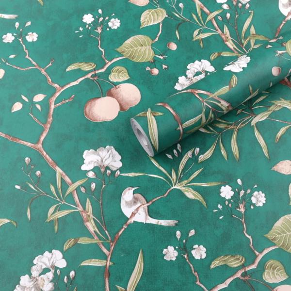 Walwall 壁紙シール 花柄 10m 防水 リメイクシート 防カビ DIY 剥がせる 模様替え ...