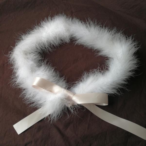 着物通★ 振袖用 ファー帯飾り マラボー フェザー 帯締め 帯揚げ しごき風 アクセント ※ケース無...