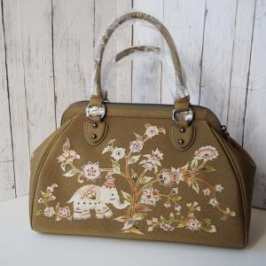 和装バッグ 岡重バッグ OKAJIMAバッグ 正絹 友禅 手描き 手作り