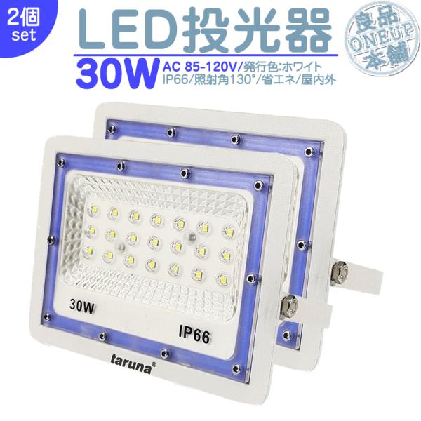 LED投光器 LEDライト LED作業灯 屋外 30W 2400LM  集魚灯 集魚ライト 看板灯 ...