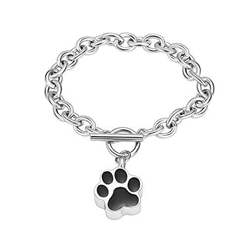 【並行輸入品】ミニクレメーション犬の足跡プリント火葬ジュエリー 遺灰用メモリアル骨壺バングル ペット...