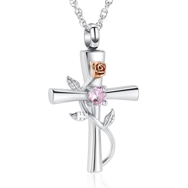 【並行輸入品】カスタムDouble Cross Cremation Urnネックレス記念品灰メモリア...